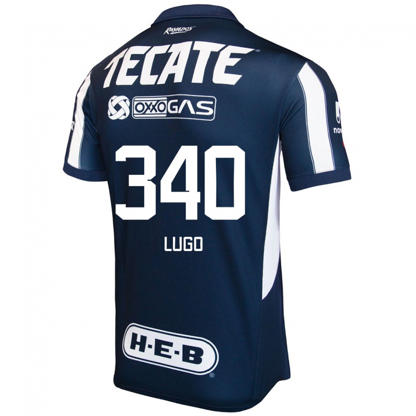 Kandiny Hombre Camiseta Edy Lugo #340 Azul Rojo Blanco 1ª Equipación 2024/25 La Camisa