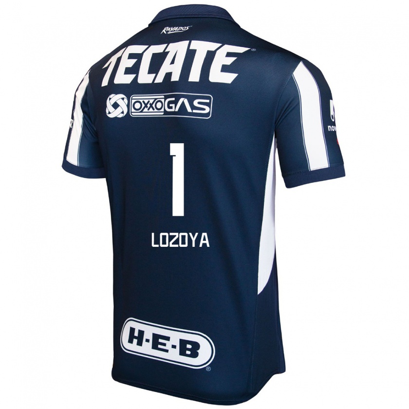 Kandiny Hombre Camiseta Claudia Lozoya #1 Azul Rojo Blanco 1ª Equipación 2024/25 La Camisa