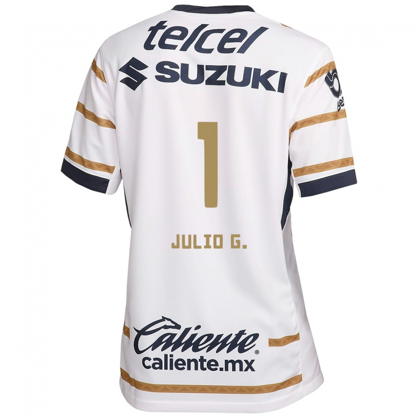 Kandiny Hombre Camiseta Julio González #1 Obsidiana Blanca 1ª Equipación 2024/25 La Camisa