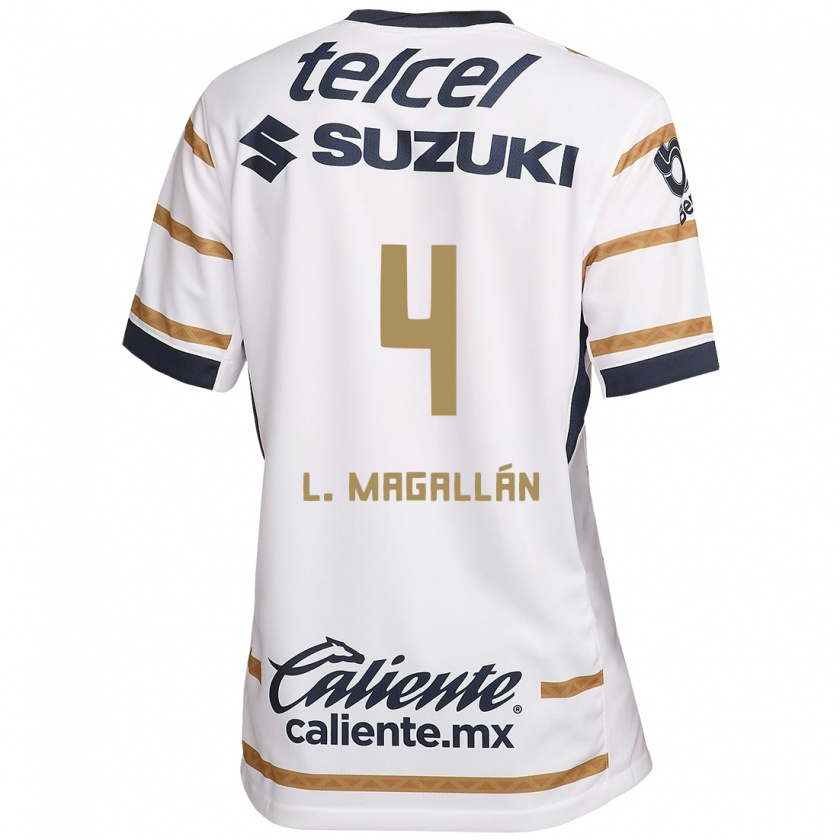 Kandiny Hombre Camiseta Lisandro Magallán #4 Obsidiana Blanca 1ª Equipación 2024/25 La Camisa