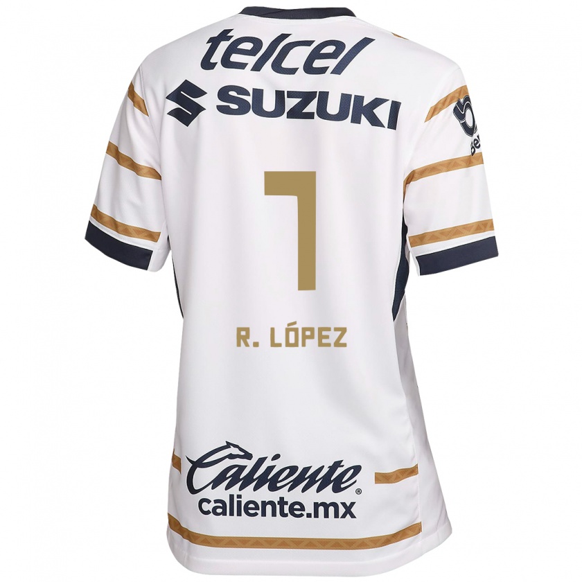 Kandiny Hombre Camiseta Rodrigo López #7 Obsidiana Blanca 1ª Equipación 2024/25 La Camisa