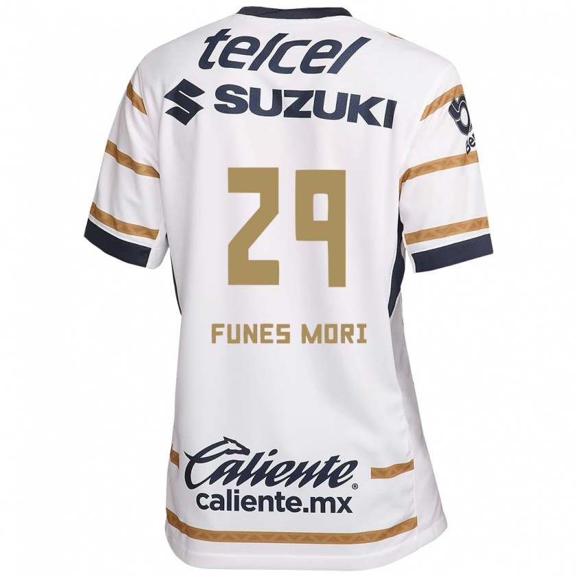 Kandiny Hombre Camiseta Rogelio Funes Mori #29 Obsidiana Blanca 1ª Equipación 2024/25 La Camisa