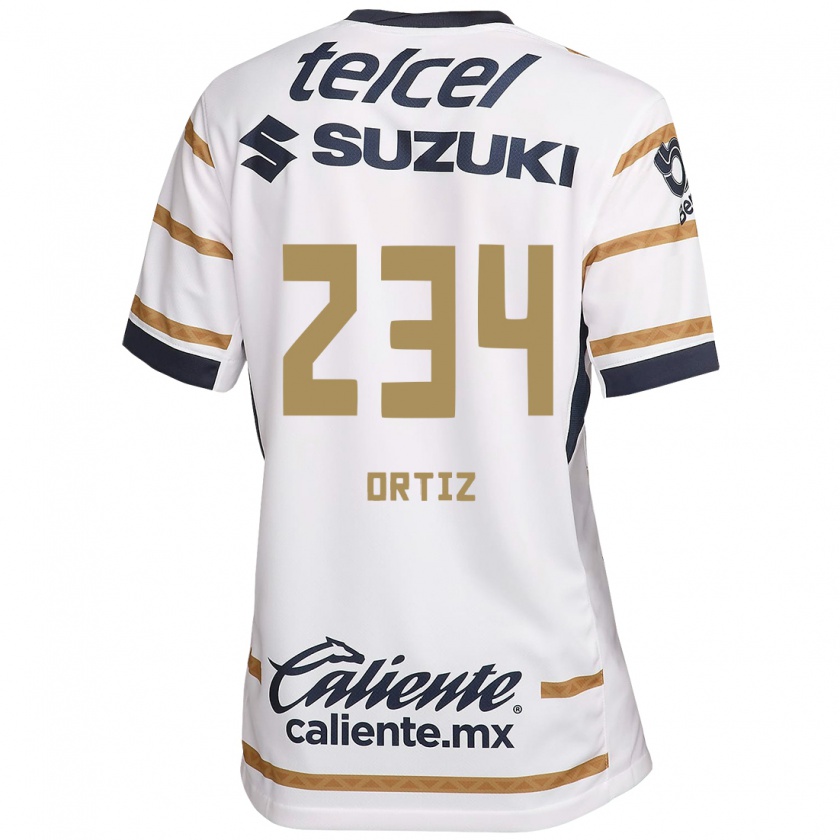 Kandiny Hombre Camiseta Jorge Ortiz #234 Obsidiana Blanca 1ª Equipación 2024/25 La Camisa