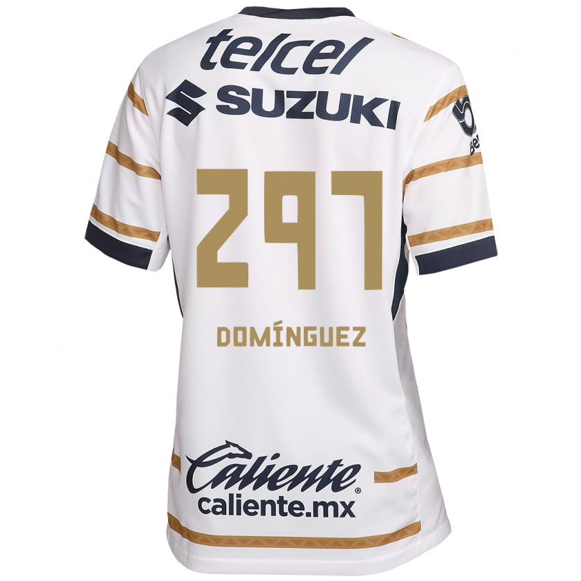 Kandiny Hombre Camiseta Julio Domínguez #297 Obsidiana Blanca 1ª Equipación 2024/25 La Camisa