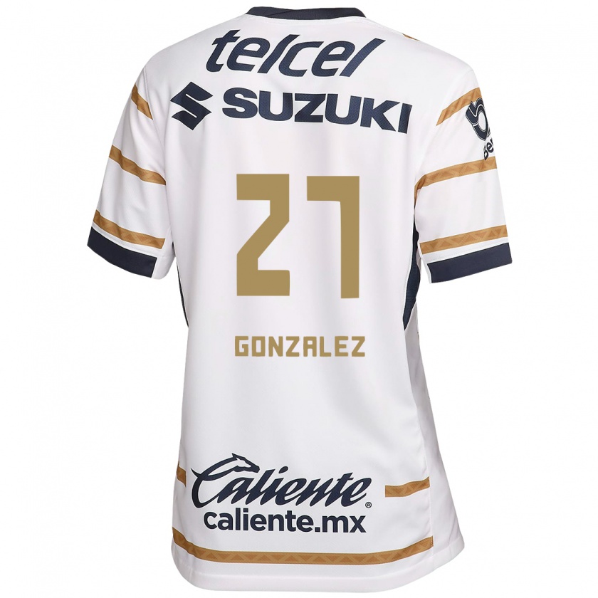 Kandiny Hombre Camiseta Heidi Gonzalez #27 Obsidiana Blanca 1ª Equipación 2024/25 La Camisa