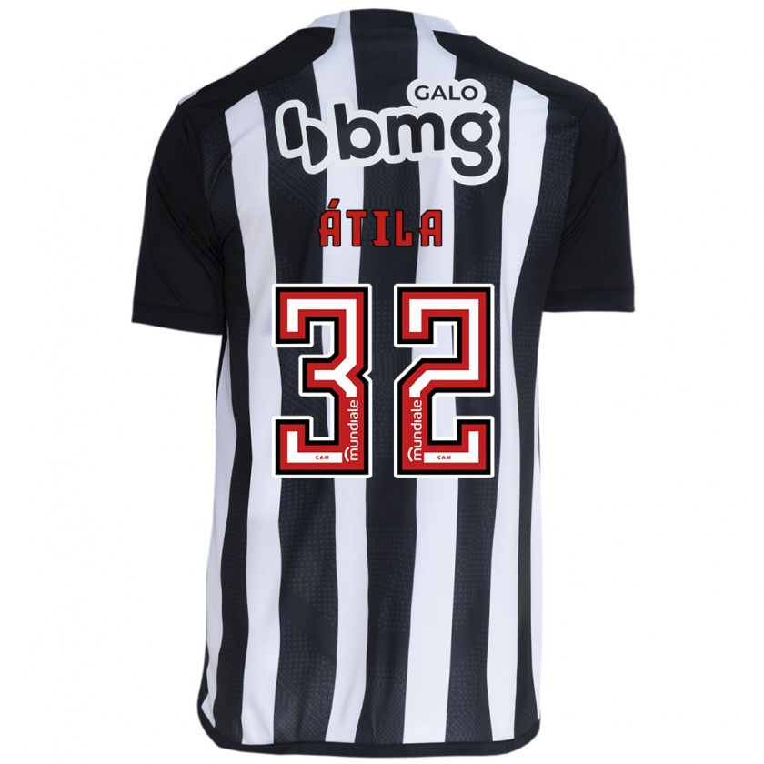 Kandiny Herren Gabriel Átila #32 Weiß Schwarz Heimtrikot Trikot 2024/25 T-Shirt Österreich