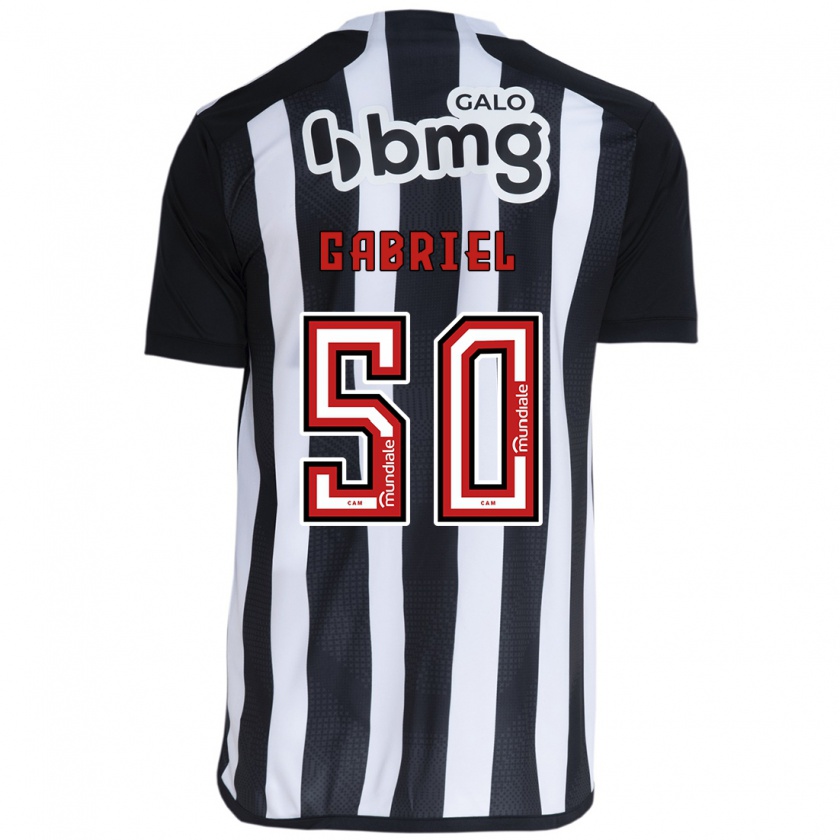 Kandiny Heren Vitor Gabriel #50 Wit Zwart Thuisshirt Thuistenue 2024/25 T-Shirt België