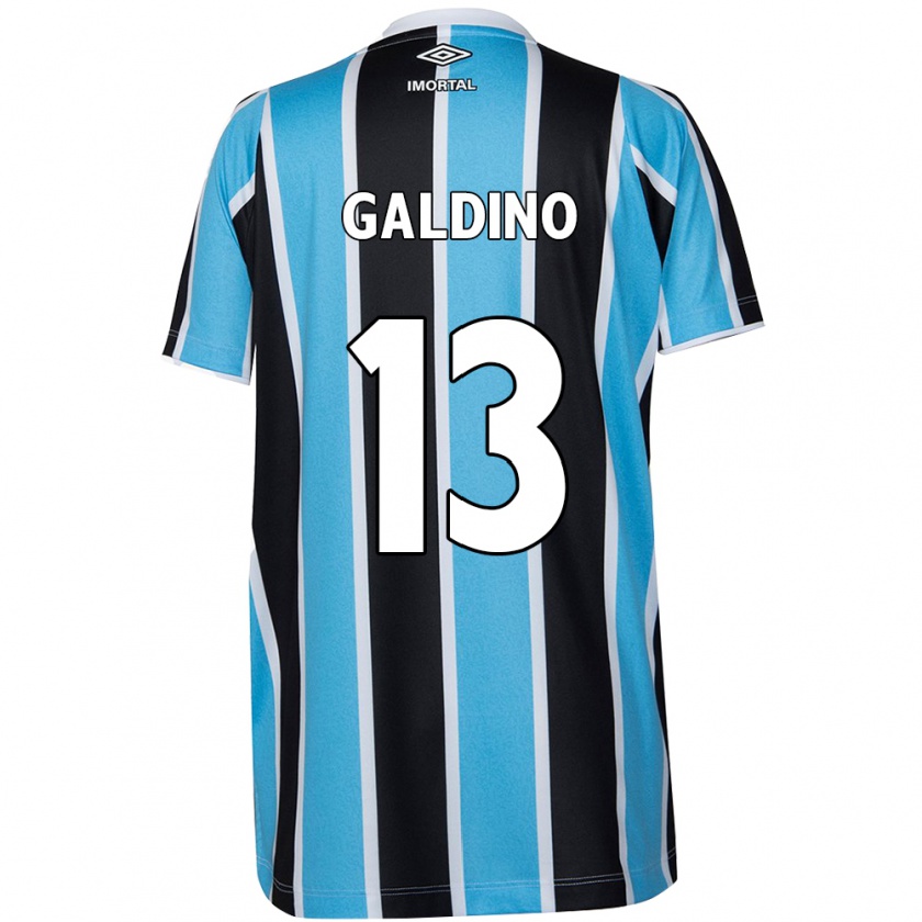 Kandiny Hombre Camiseta Everton Galdino #13 Azul Negro Blanco 1ª Equipación 2024/25 La Camisa