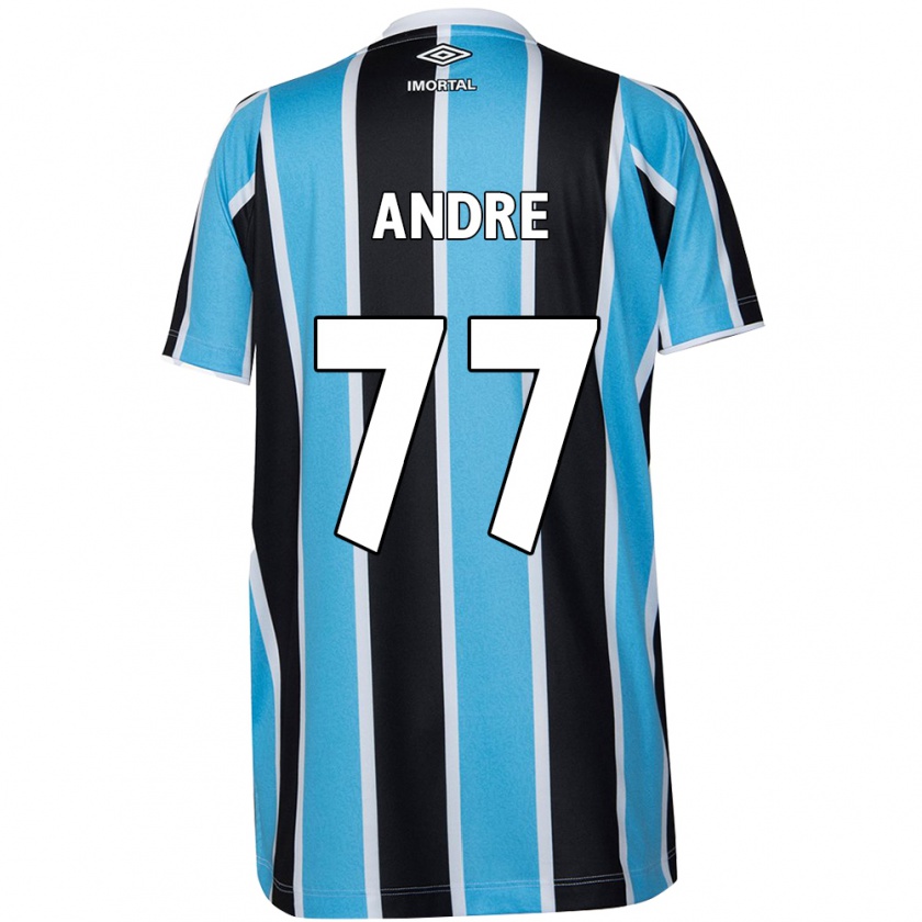 Kandiny Heren André Henrique #77 Blauw Zwart Wit Thuisshirt Thuistenue 2024/25 T-Shirt België