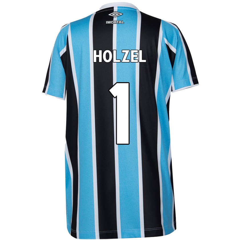 Kandiny Uomo Maglia Vivi Holzel #1 Blu Nero Bianco Kit Gara Home 2024/25 Maglietta