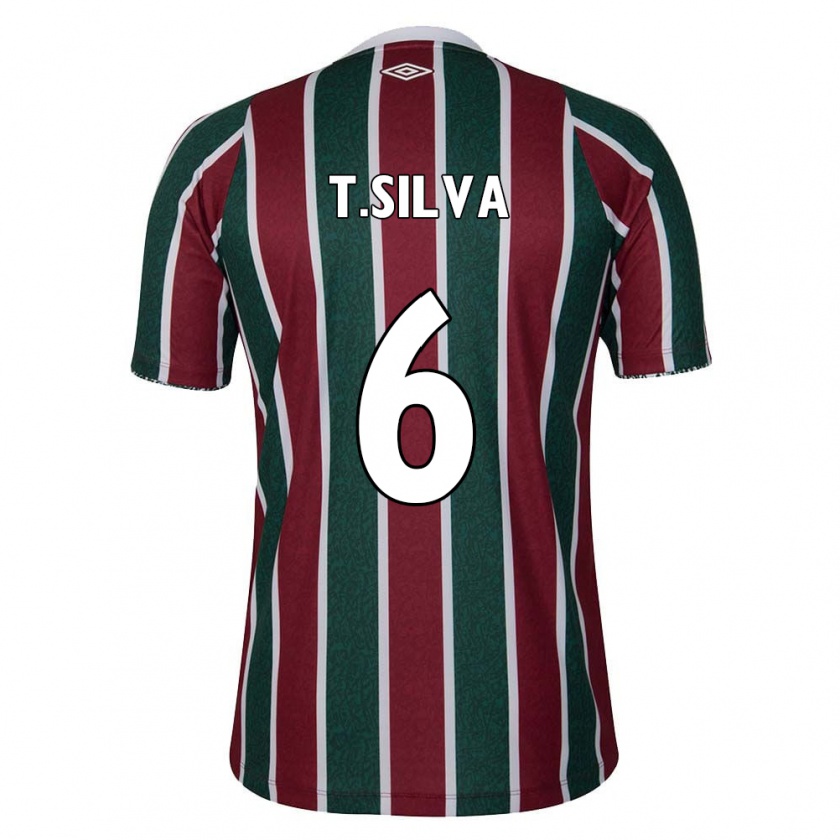 Kandiny Herren Thiago Silva #6 Grün Kastanienbraun Weiß Heimtrikot Trikot 2024/25 T-Shirt Österreich