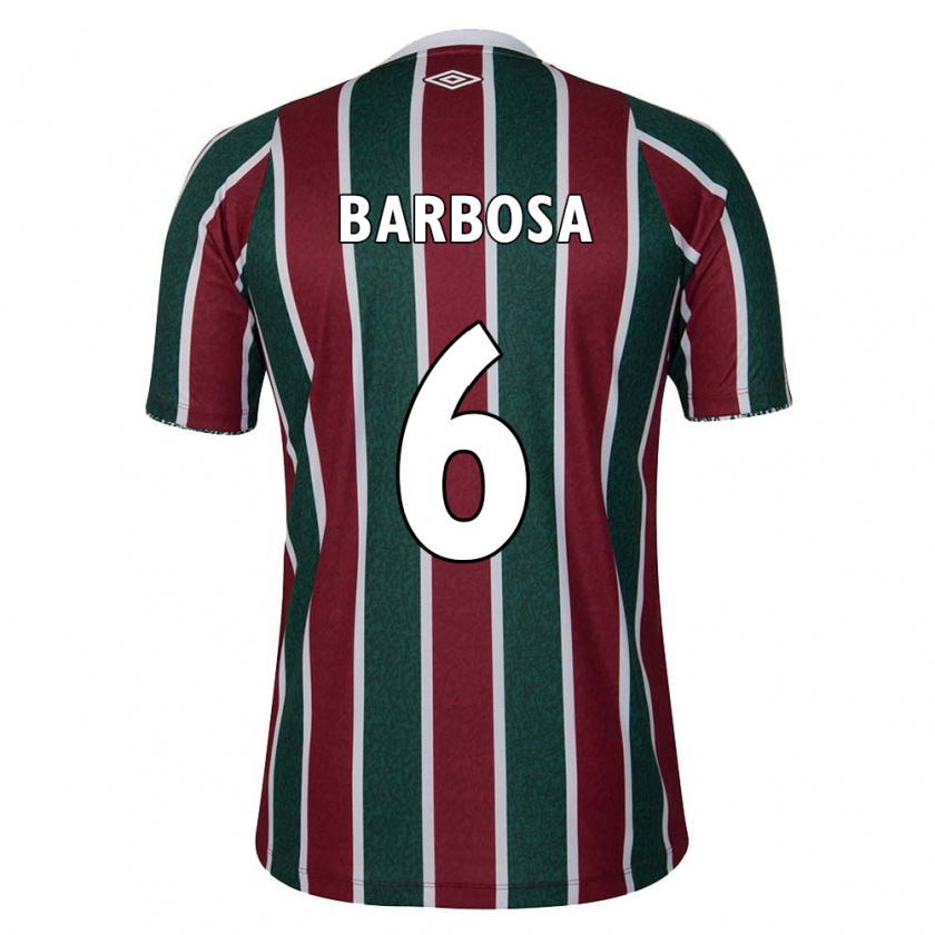 Kandiny Uomo Maglia Diogo Barbosa #6 Verde Marrone Bianco Kit Gara Home 2024/25 Maglietta