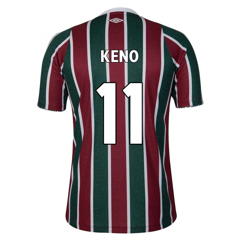 Kandiny Hombre Camiseta Keno #11 Verde Granate Blanco 1ª Equipación 2024/25 La Camisa