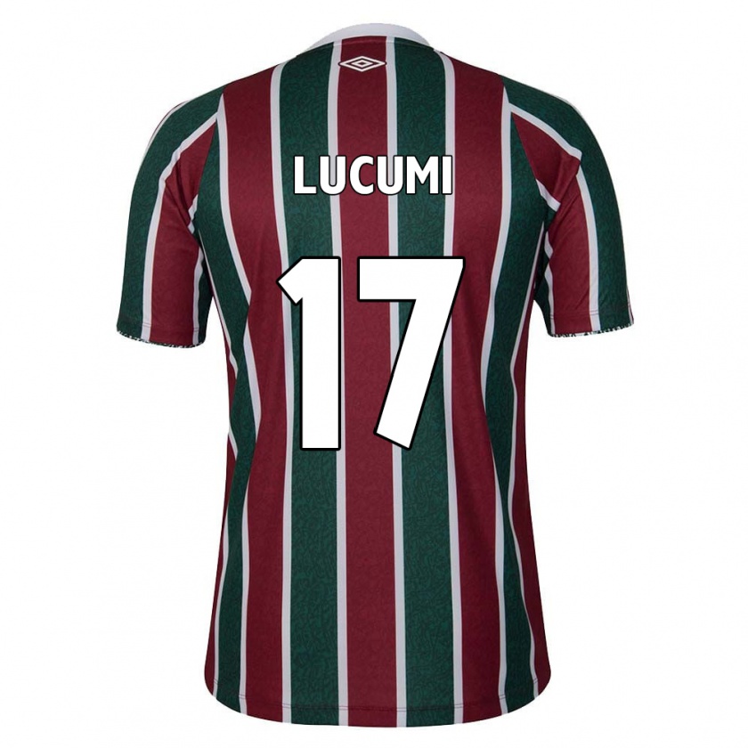 Kandiny Hombre Camiseta Jan Lucumi #17 Verde Granate Blanco 1ª Equipación 2024/25 La Camisa