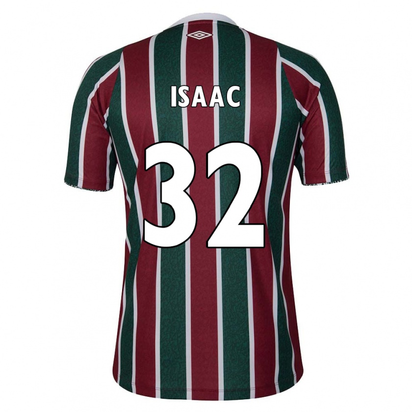 Kandiny Hombre Camiseta Isaac #32 Verde Granate Blanco 1ª Equipación 2024/25 La Camisa