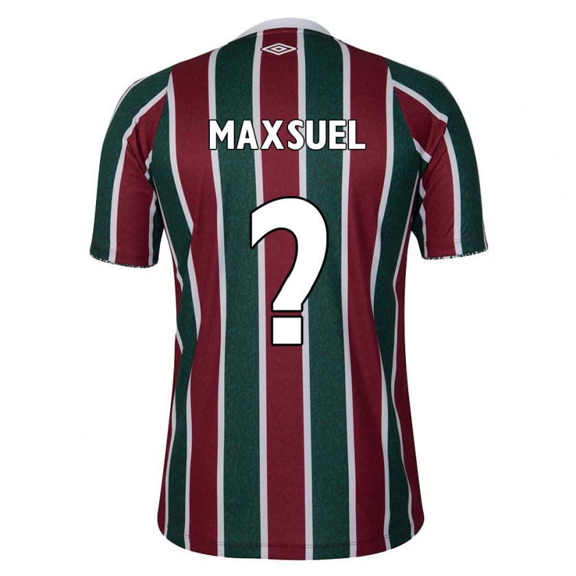 Kandiny Hombre Camiseta Maxsuel #0 Verde Granate Blanco 1ª Equipación 2024/25 La Camisa