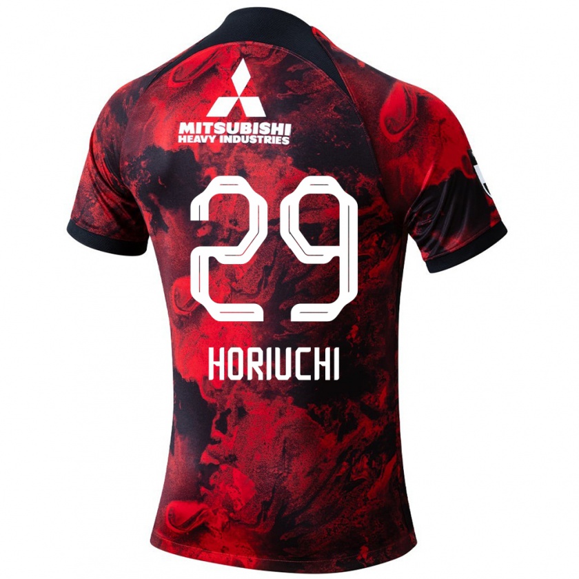 Kandiny Heren Yota Horiuchi #29 Rood Zwart Thuisshirt Thuistenue 2024/25 T-Shirt België