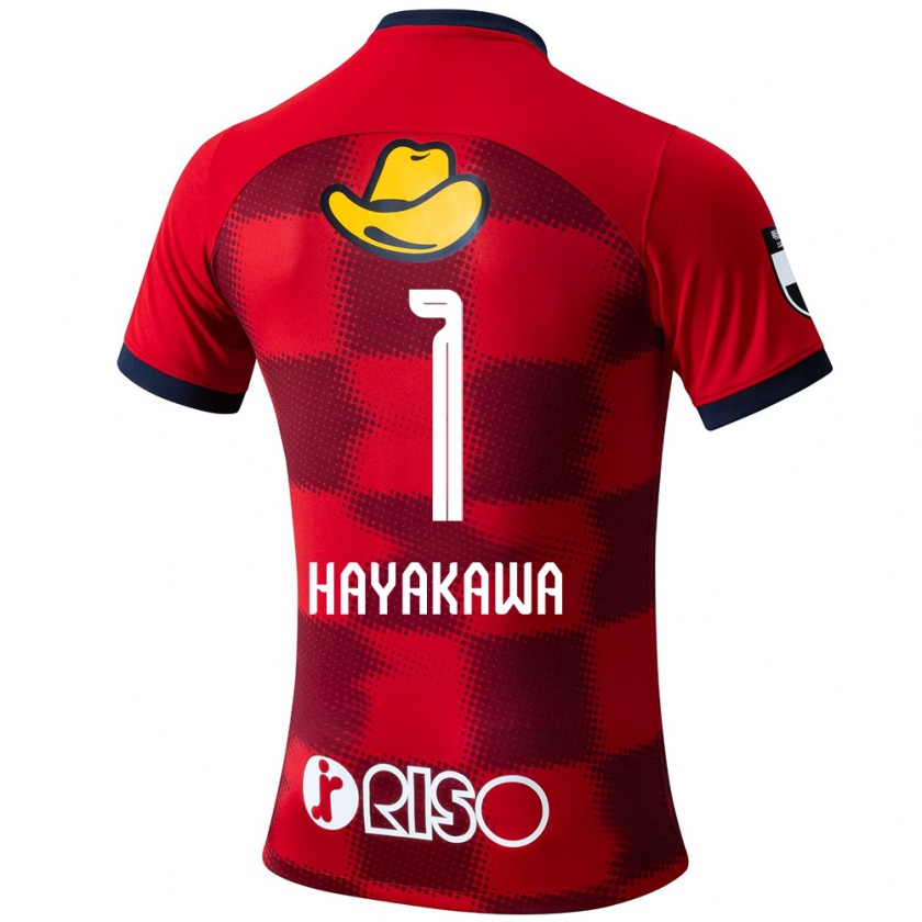 Kandiny Uomo Maglia Tomoki Hayakawa #1 Rosso Blu Bianco Kit Gara Home 2024/25 Maglietta