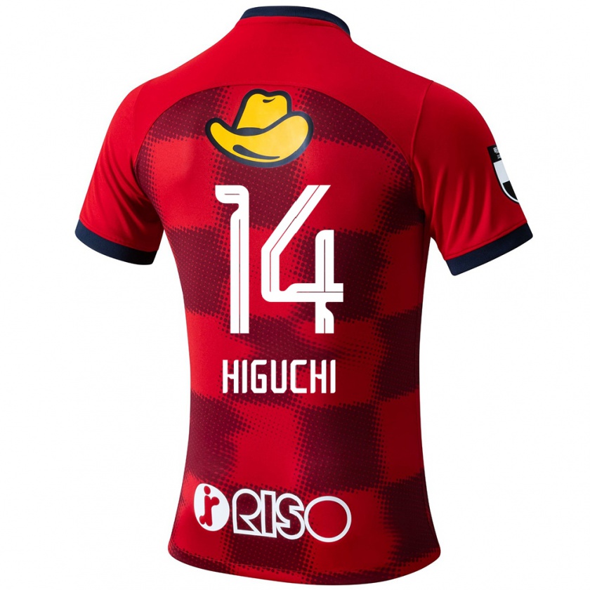 Kandiny Heren Yuta Higuchi #14 Rood Blauw Wit Thuisshirt Thuistenue 2024/25 T-Shirt België