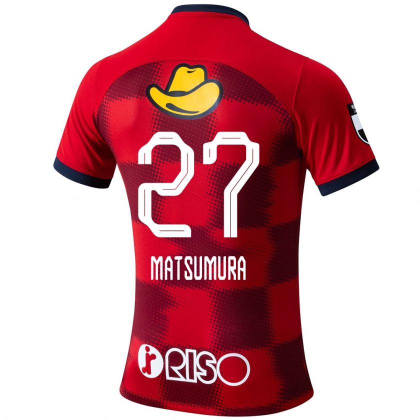 Kandiny Uomo Maglia Yuta Matsumura #27 Rosso Blu Bianco Kit Gara Home 2024/25 Maglietta