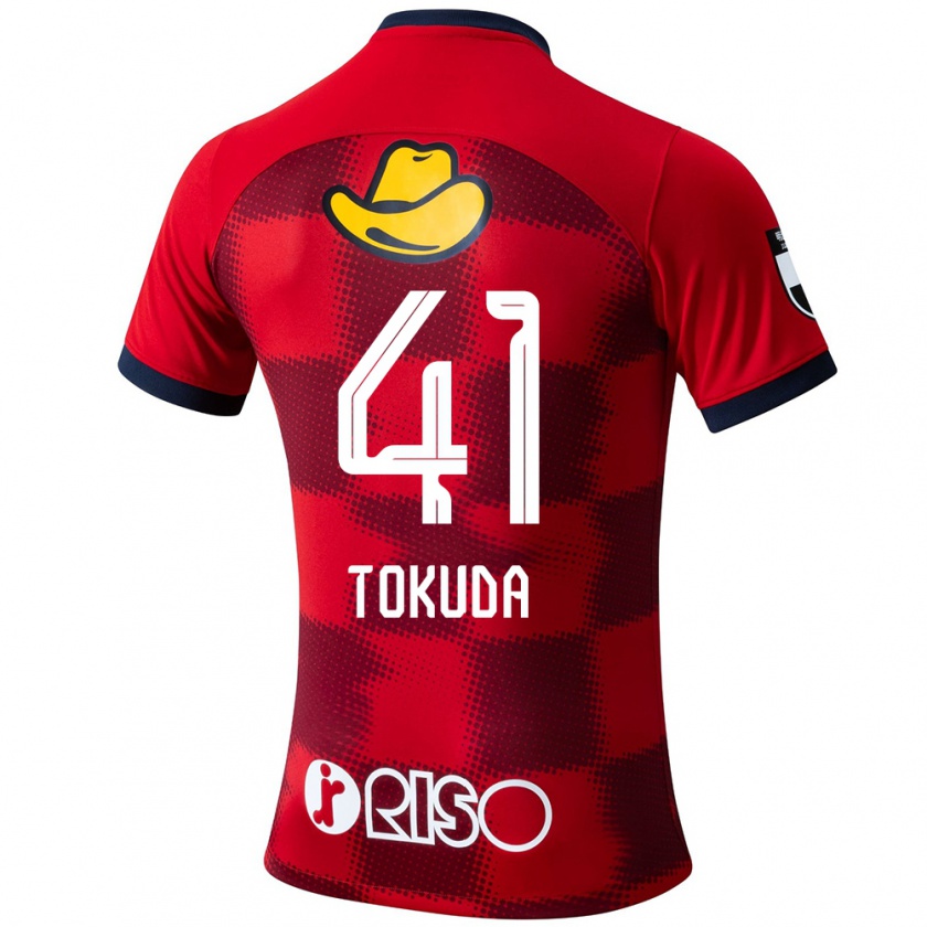 Kandiny Herren Homare Tokuda #41 Rot Blau Weiß Heimtrikot Trikot 2024/25 T-Shirt Österreich