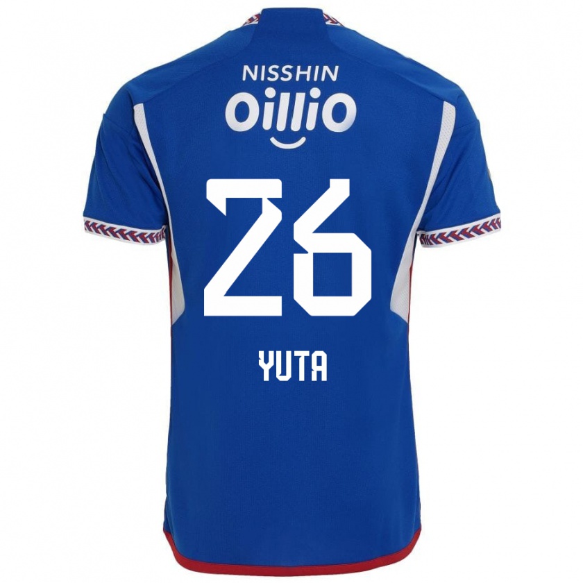 Kandiny Heren Yuta Koike #26 Blauw Wit Rood Thuisshirt Thuistenue 2024/25 T-Shirt