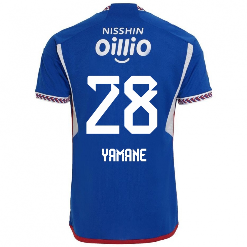 Kandiny Heren Riku Yamane #28 Blauw Wit Rood Thuisshirt Thuistenue 2024/25 T-Shirt