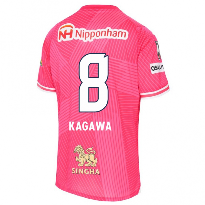 Kandiny Heren Shinji Kagawa #8 Roze Wit Thuisshirt Thuistenue 2024/25 T-Shirt België