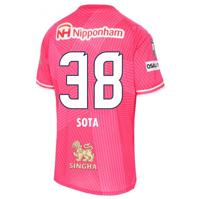 Kandiny Heren Sota Kitano #38 Roze Wit Thuisshirt Thuistenue 2024/25 T-Shirt België