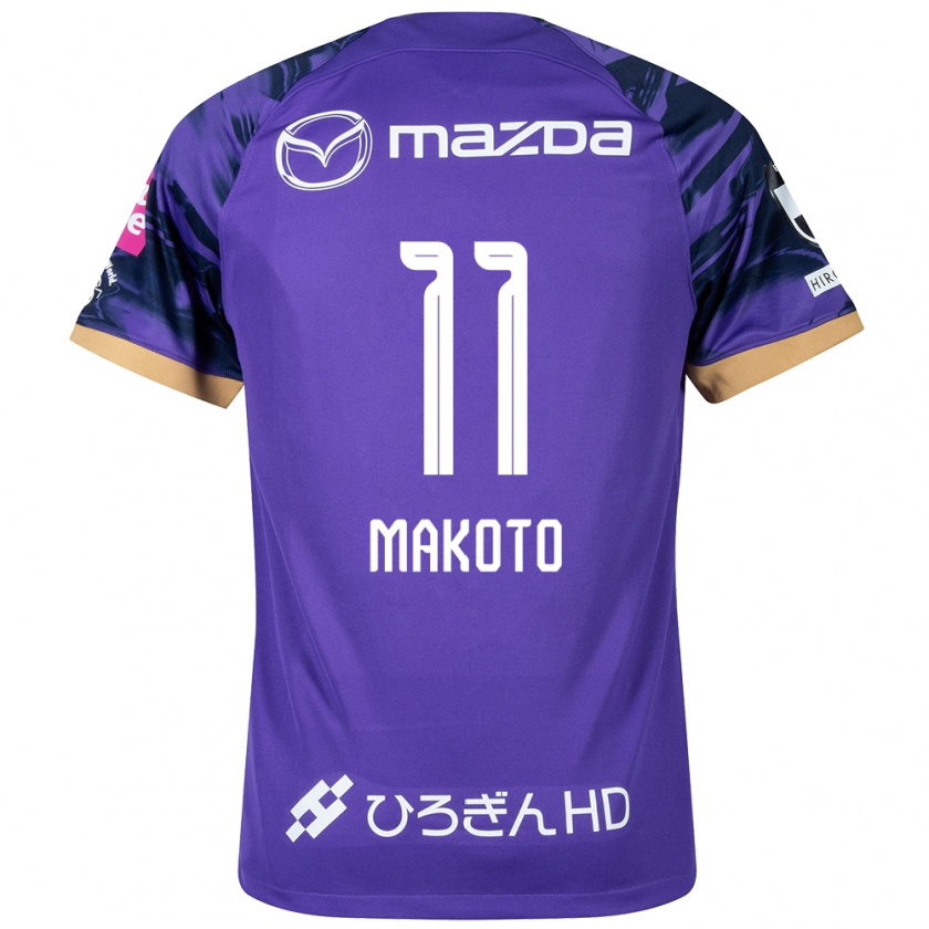 Kandiny Uomo Maglia Makoto Mitsuta #11 Viola Bianco Kit Gara Home 2024/25 Maglietta