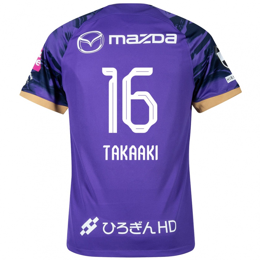 Kandiny Uomo Maglia Takaaki Shichi #16 Viola Bianco Kit Gara Home 2024/25 Maglietta