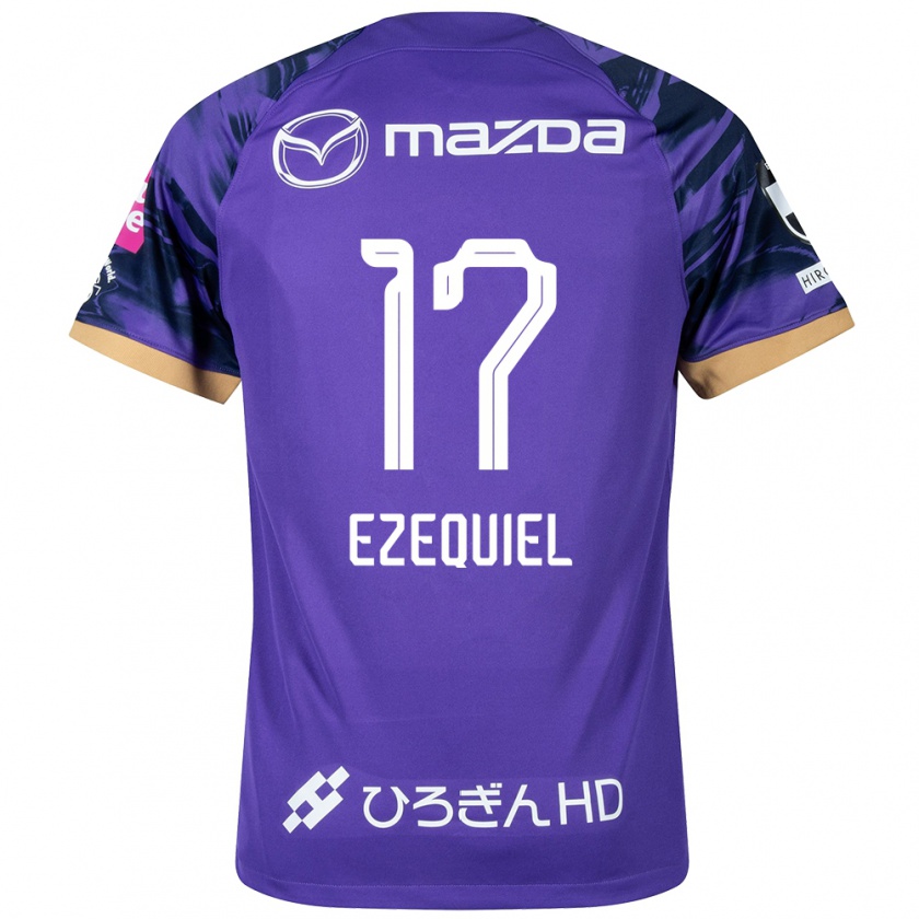 Kandiny Uomo Maglia Ezequiel #17 Viola Bianco Kit Gara Home 2024/25 Maglietta