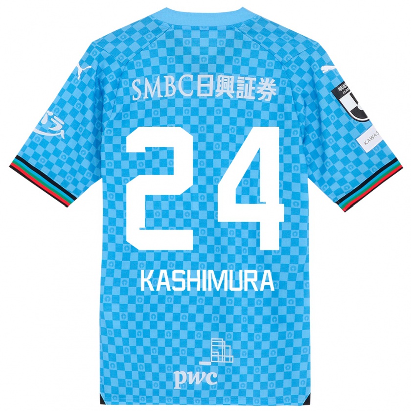 Kandiny Uomo Maglia Ryota Kashimura #24 Azzurro Blu Kit Gara Home 2024/25 Maglietta