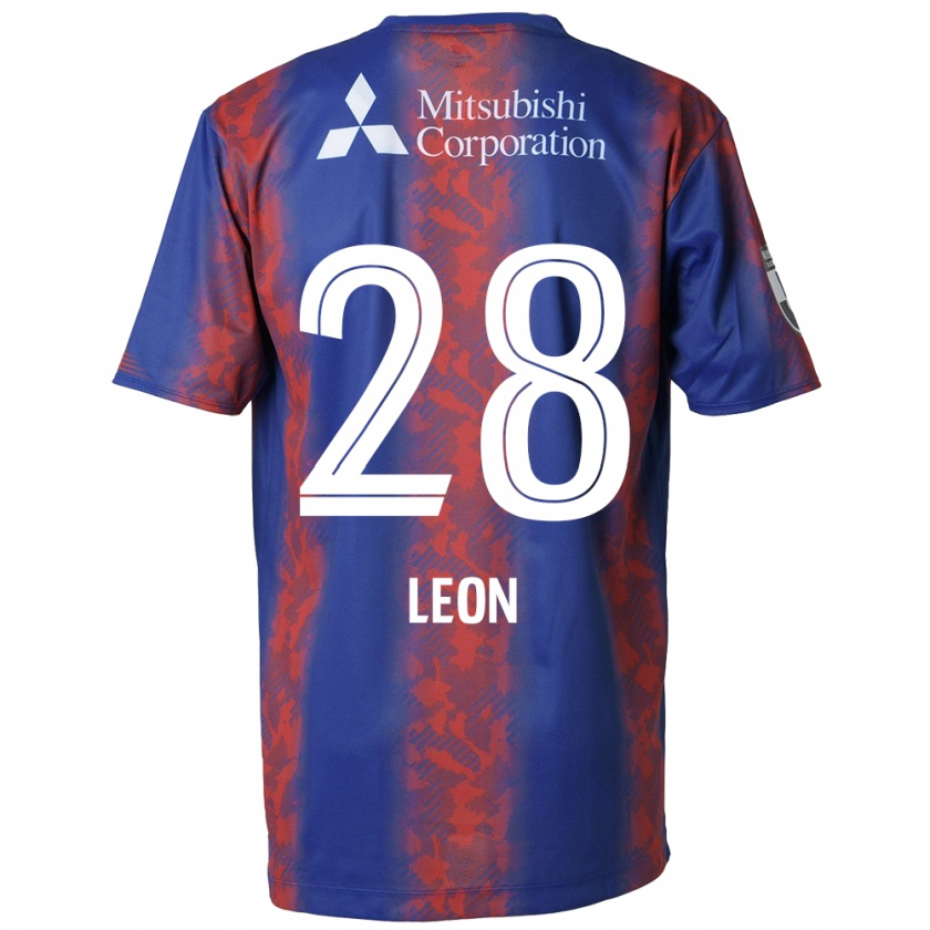 Kandiny Uomo Maglia Leon Nozawa #28 Blu Rosso Kit Gara Home 2024/25 Maglietta