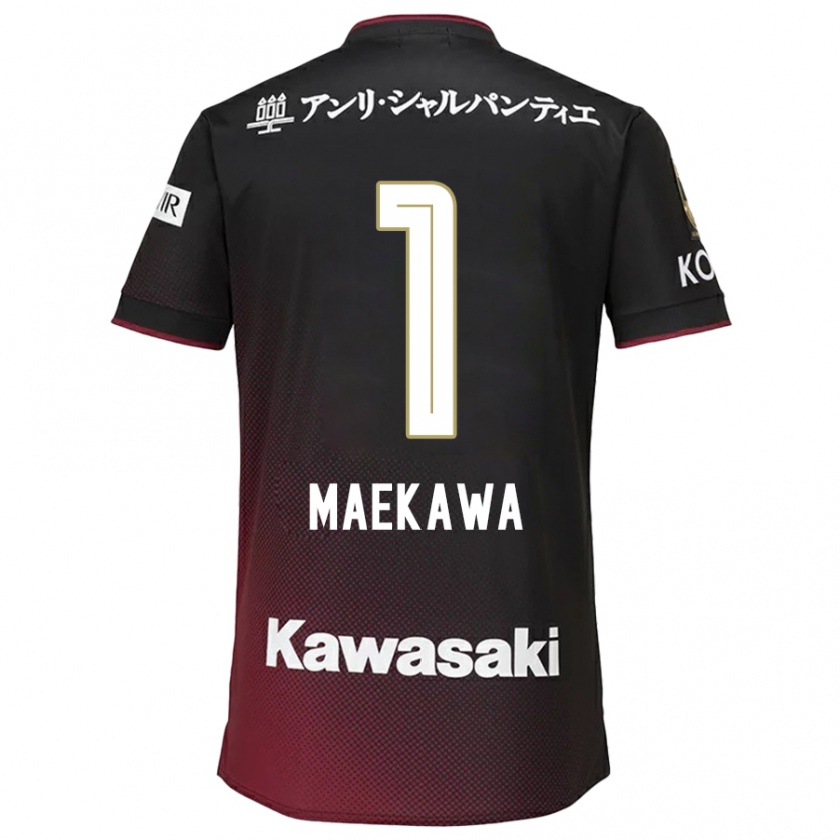 Kandiny Uomo Maglia Daiya Maekawa #1 Nero Rosso Kit Gara Home 2024/25 Maglietta