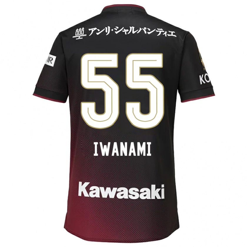 Kandiny Heren Takuya Iwanami #55 Zwart Rood Thuisshirt Thuistenue 2024/25 T-Shirt