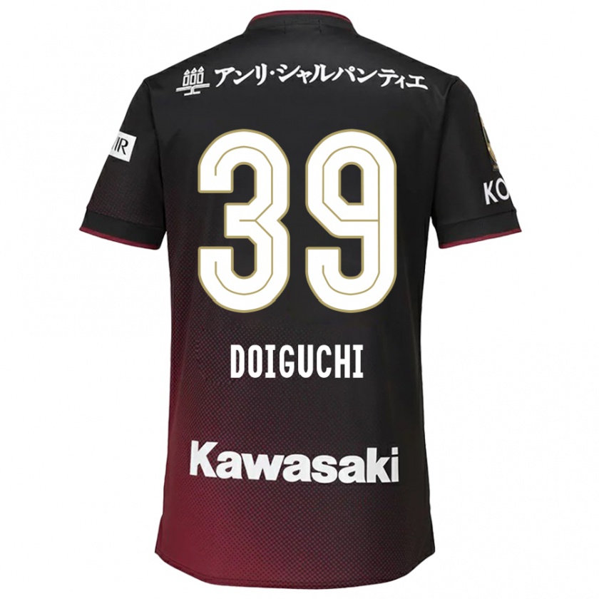 Kandiny Heren Ritsu Doiguchi #39 Zwart Rood Thuisshirt Thuistenue 2024/25 T-Shirt