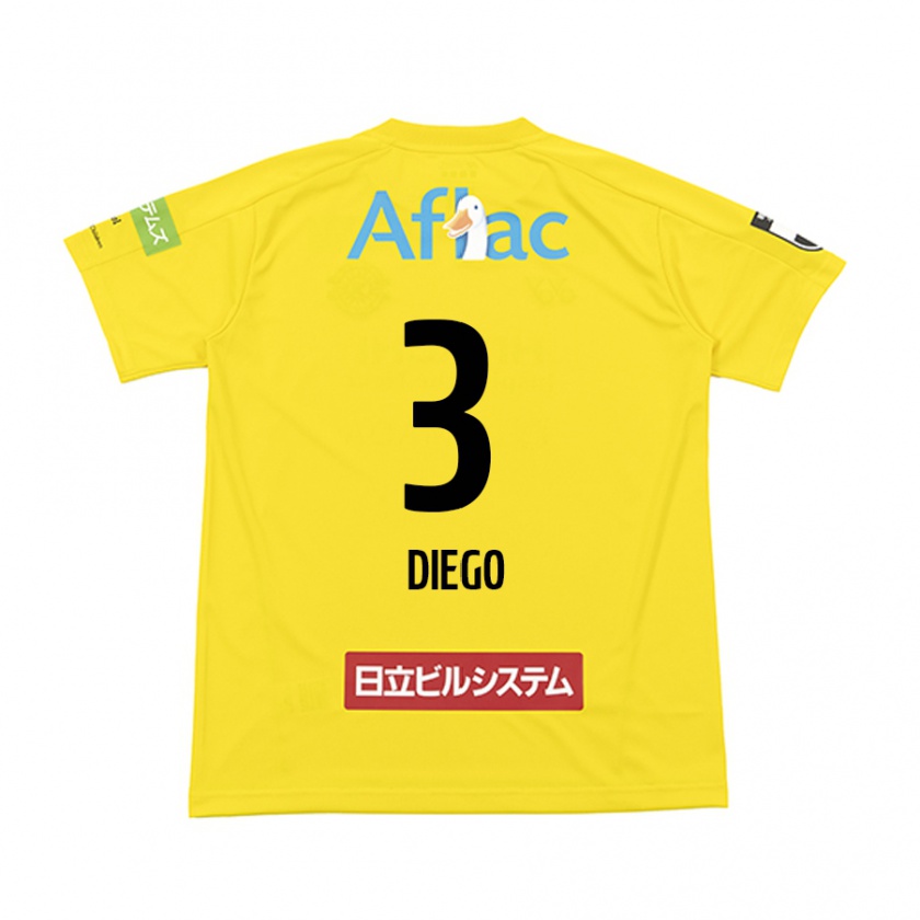 Kandiny Heren Diego #3 Geel Zwart Thuisshirt Thuistenue 2024/25 T-Shirt België