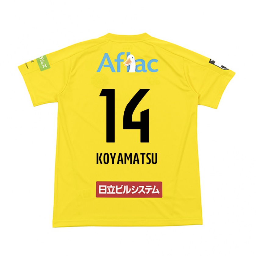 Kandiny Heren Tomoya Koyamatsu #14 Geel Zwart Thuisshirt Thuistenue 2024/25 T-Shirt