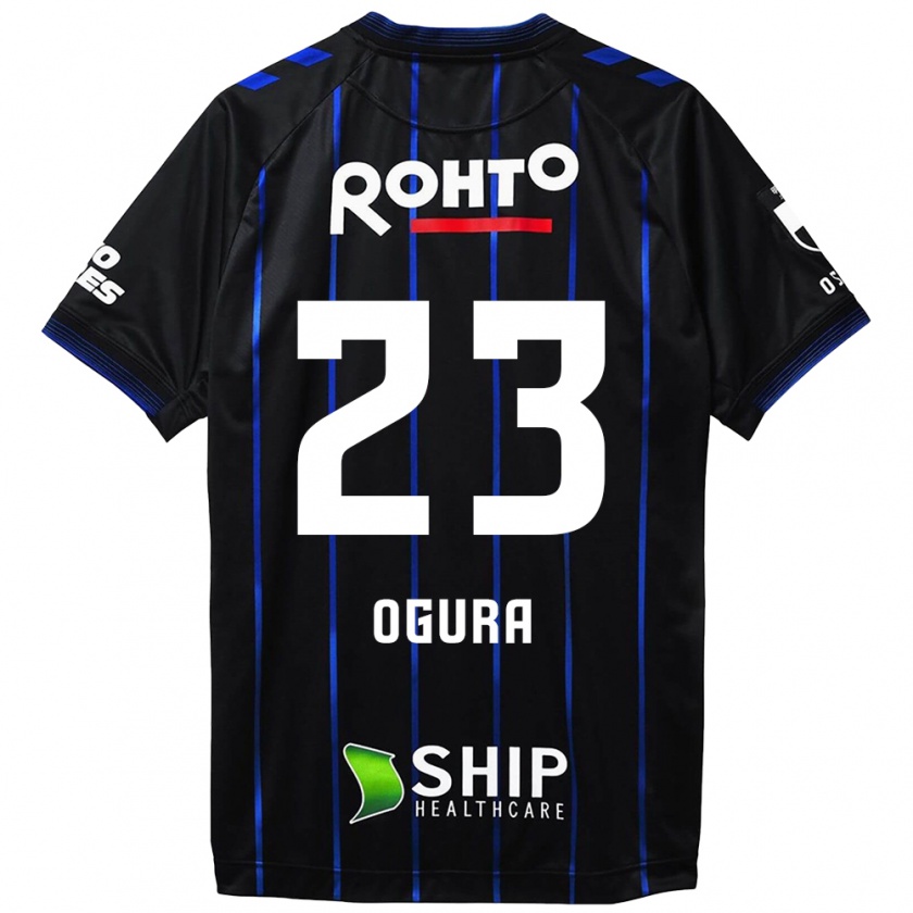 Kandiny Uomo Maglia Shimpei Ogura #23 Nero Blu Kit Gara Home 2024/25 Maglietta