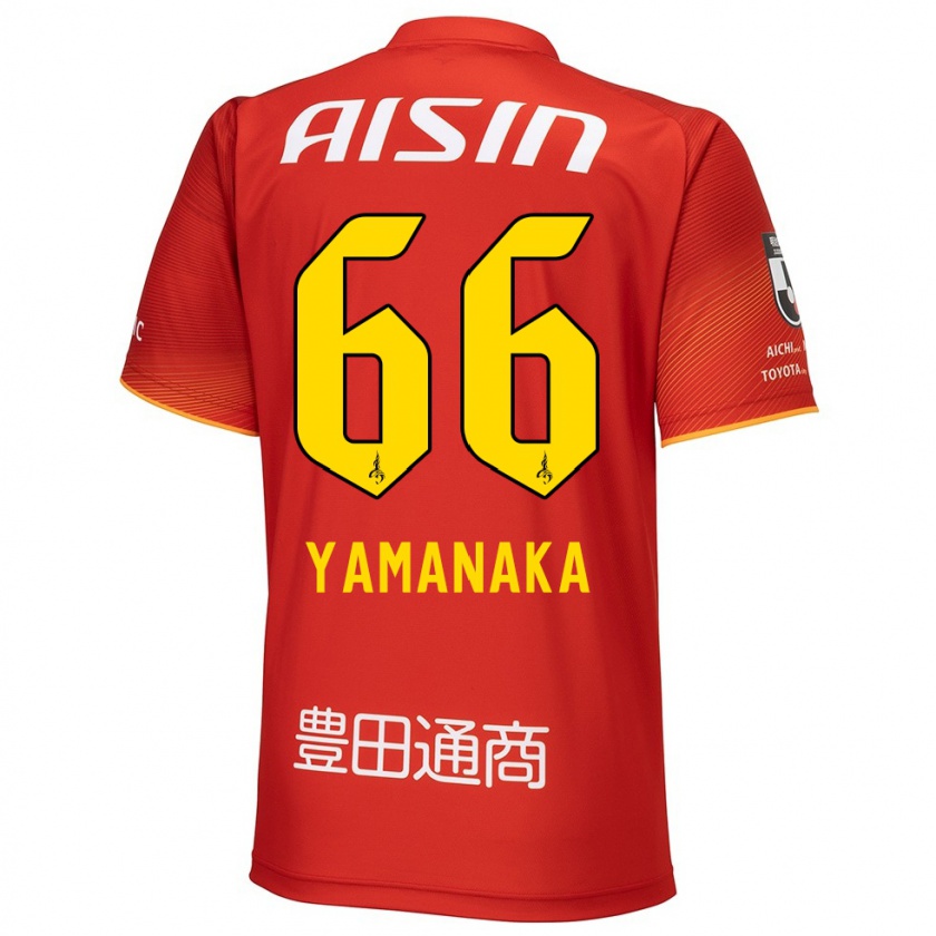 Kandiny Heren Ryosuke Yamanaka #66 Rood Wit Geel Thuisshirt Thuistenue 2024/25 T-Shirt België