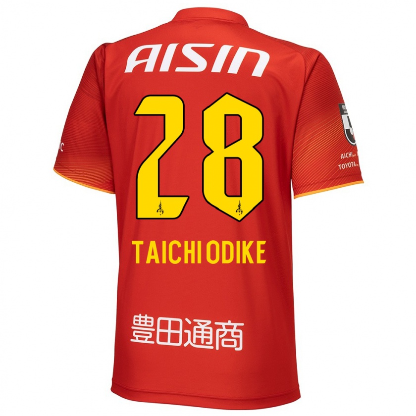 Kandiny Heren Chisom Taichi Odike #28 Rood Wit Geel Thuisshirt Thuistenue 2024/25 T-Shirt België