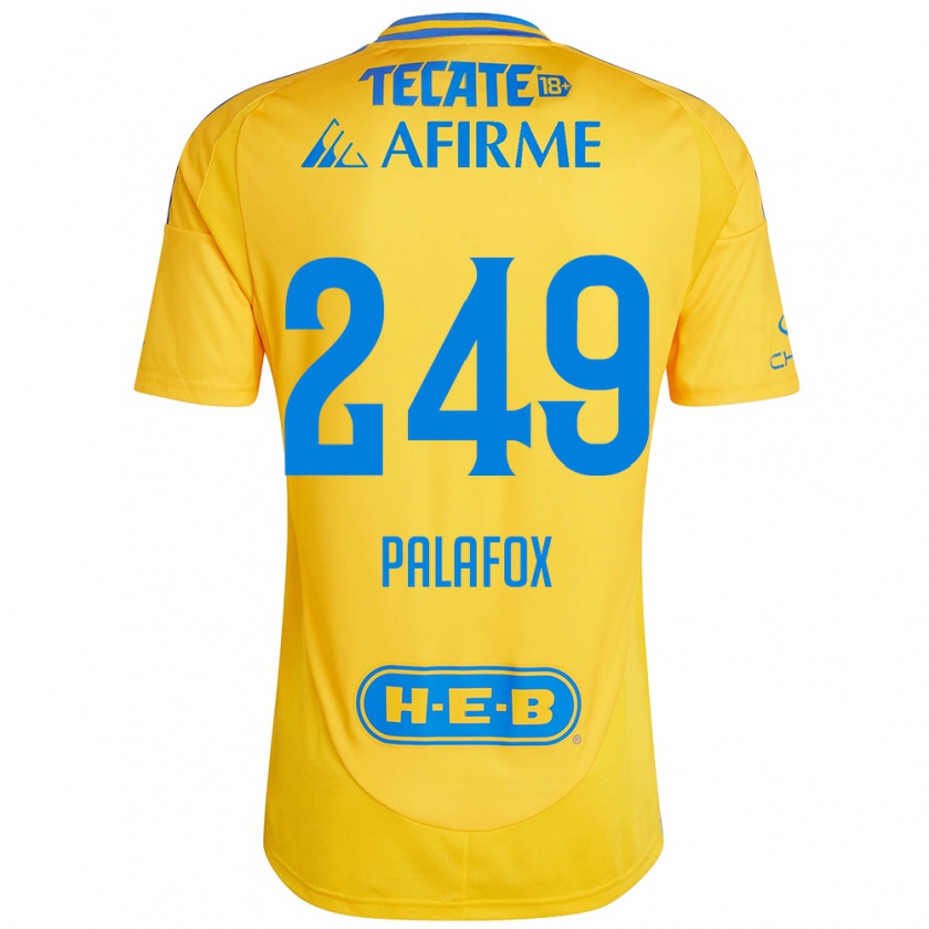 Kandiny Hombre Camiseta José Palafox #249 Oro Amarillo 1ª Equipación 2024/25 La Camisa