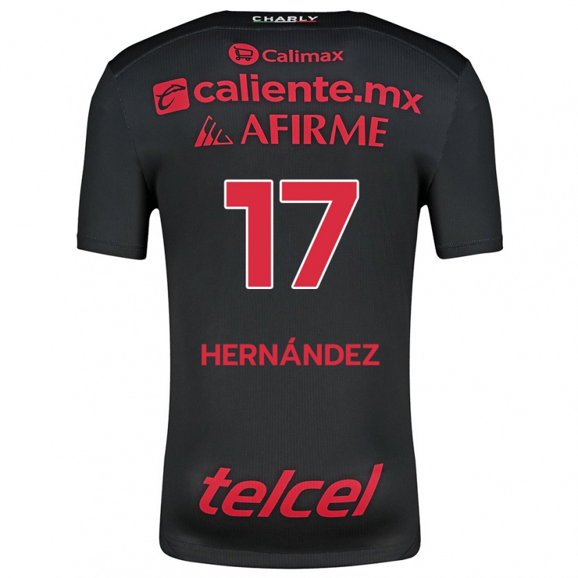 Kandiny Herren Rubén Hernández #17 Schwarz Rot Heimtrikot Trikot 2024/25 T-Shirt Österreich