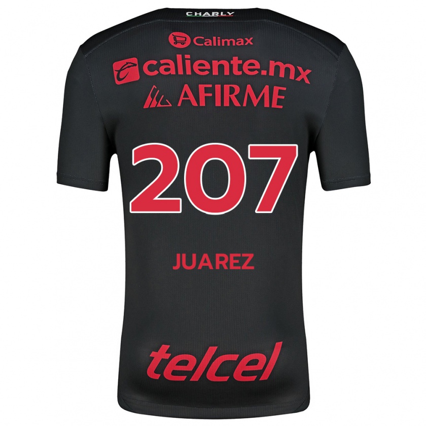 Kandiny Heren José Juárez #207 Zwart Rood Thuisshirt Thuistenue 2024/25 T-Shirt België