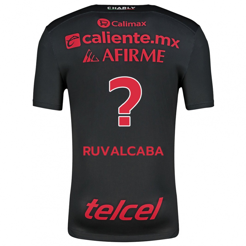 Kandiny Hombre Camiseta Ignacio Ruvalcaba #0 Negro Rojo 1ª Equipación 2024/25 La Camisa