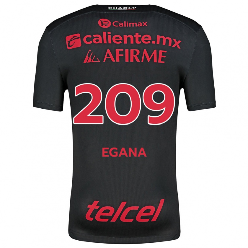 Kandiny Uomo Maglia Arath Egaña #209 Nero Rosso Kit Gara Home 2024/25 Maglietta