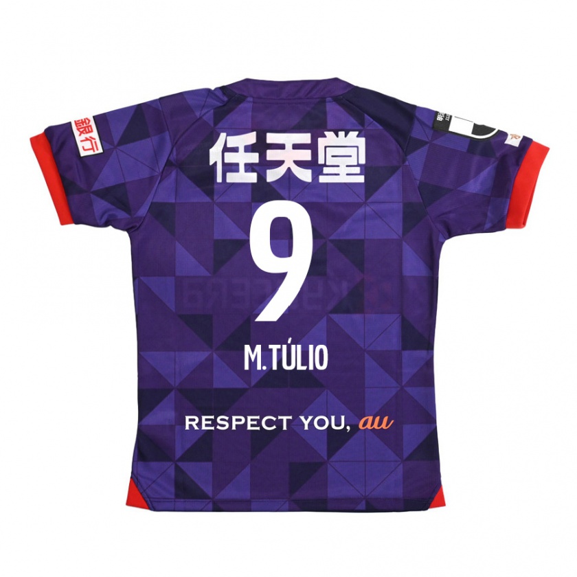 Kandiny Uomo Maglia Marco Túlio #9 Viola Bianco Kit Gara Home 2024/25 Maglietta