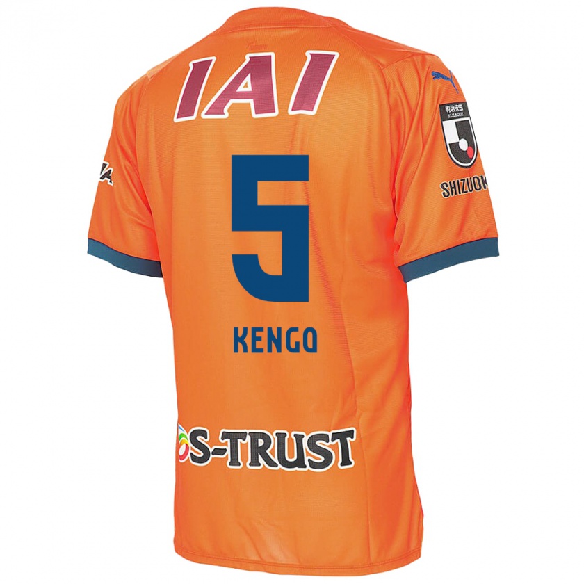 Kandiny Uomo Maglia Kengo Kitazume #5 Arancione Blu Kit Gara Home 2024/25 Maglietta