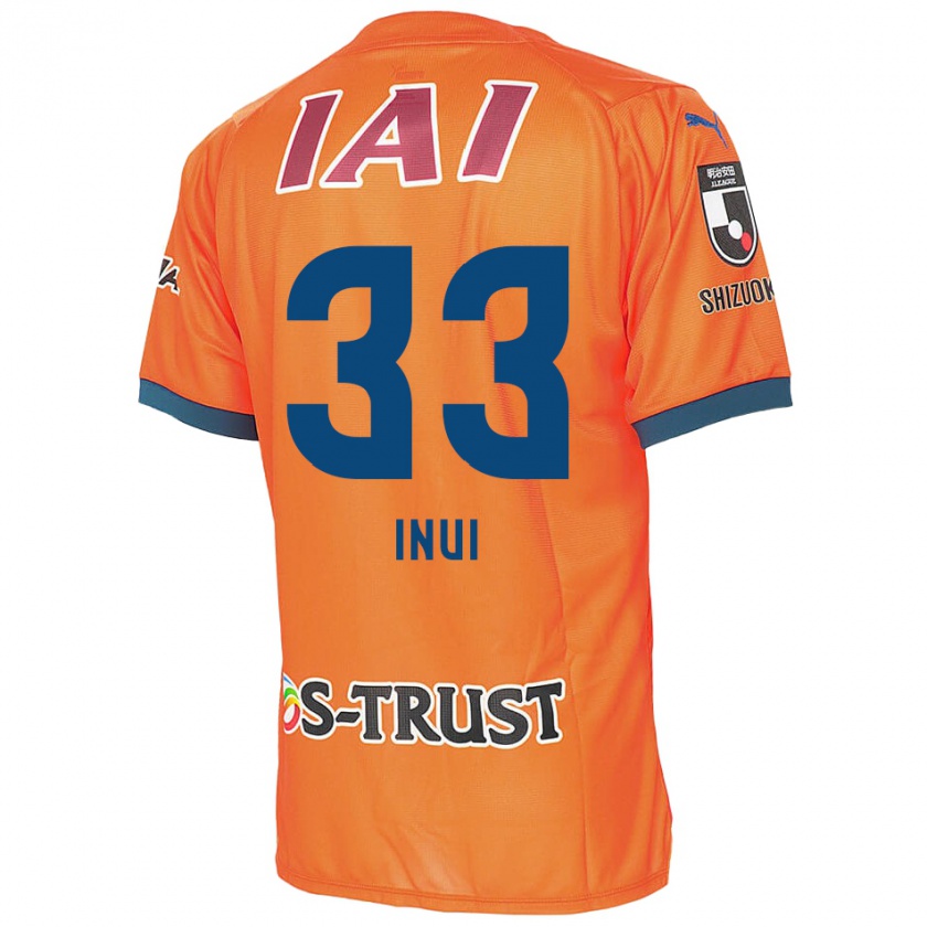 Kandiny Heren Takashi Inui #33 Oranje Blauw Thuisshirt Thuistenue 2024/25 T-Shirt